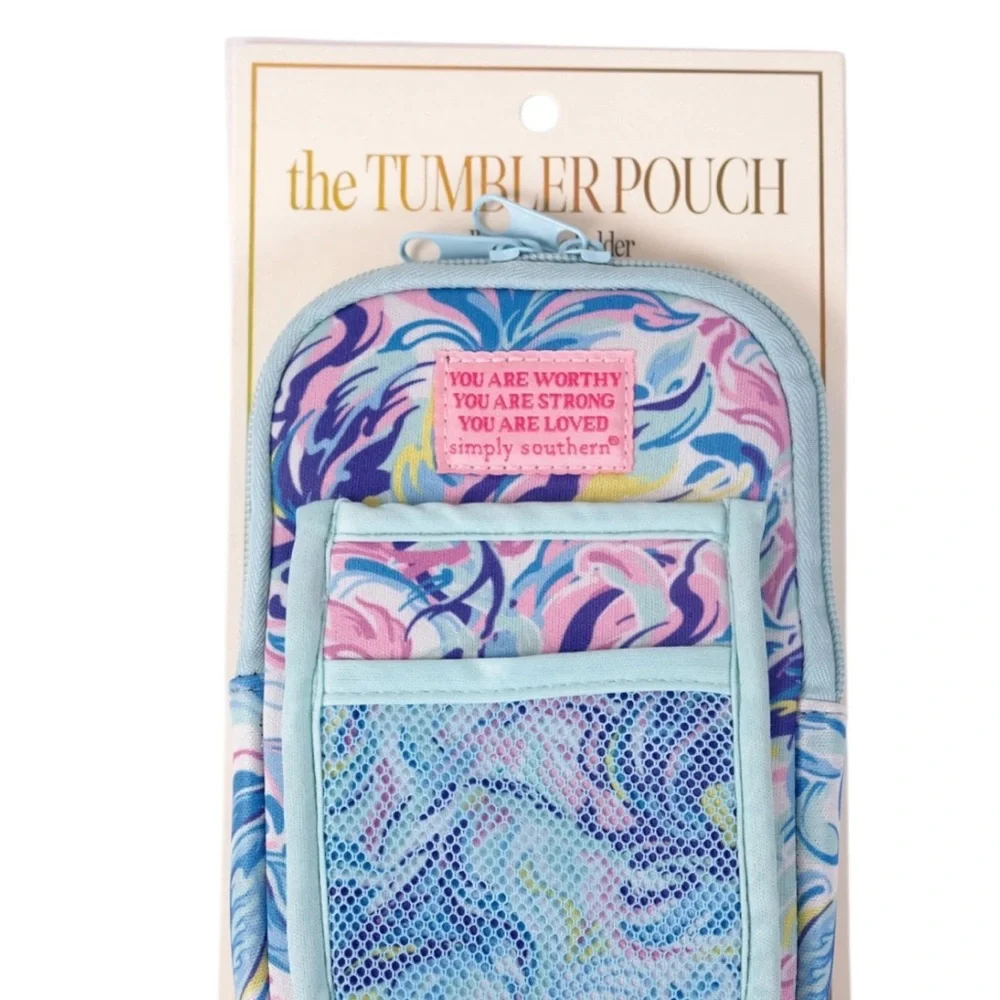 Simply Southern Watercolor Tumbler Pouch Wallet Phone Case NWT Preppy